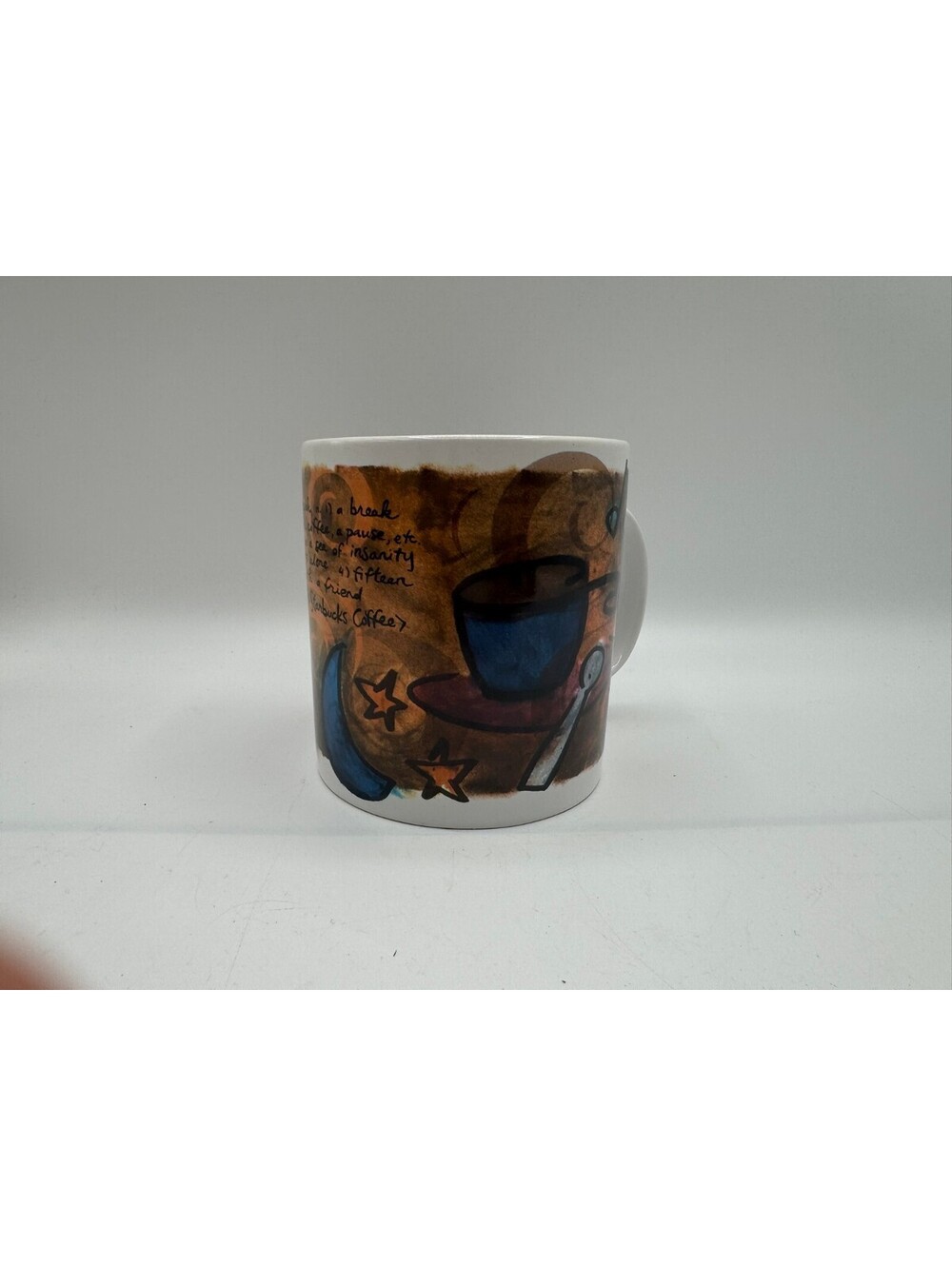 Vintage Starbucks Coffee Break Essentials Mug 1998 Cup Music Clock Thailand 90s